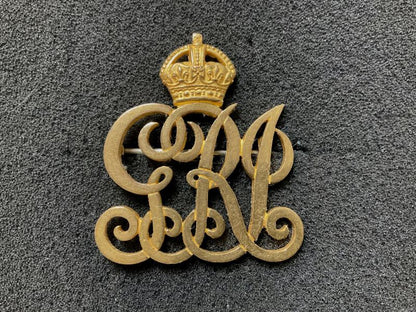 Gradia Militaria -  Post 1902 Indian Army officers gilded brass head dress badge