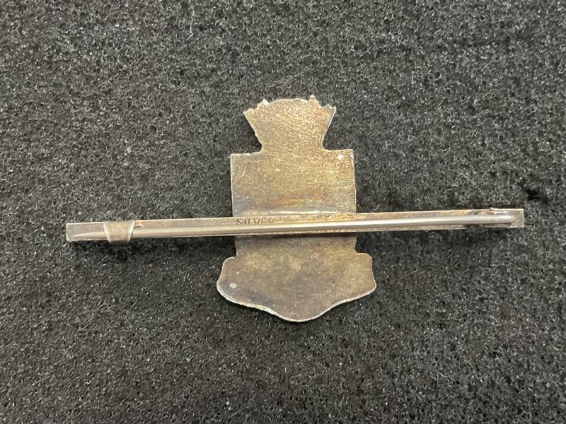 WW2 H.M.S JACKEL silver & enamel tie pin/ sweetheart