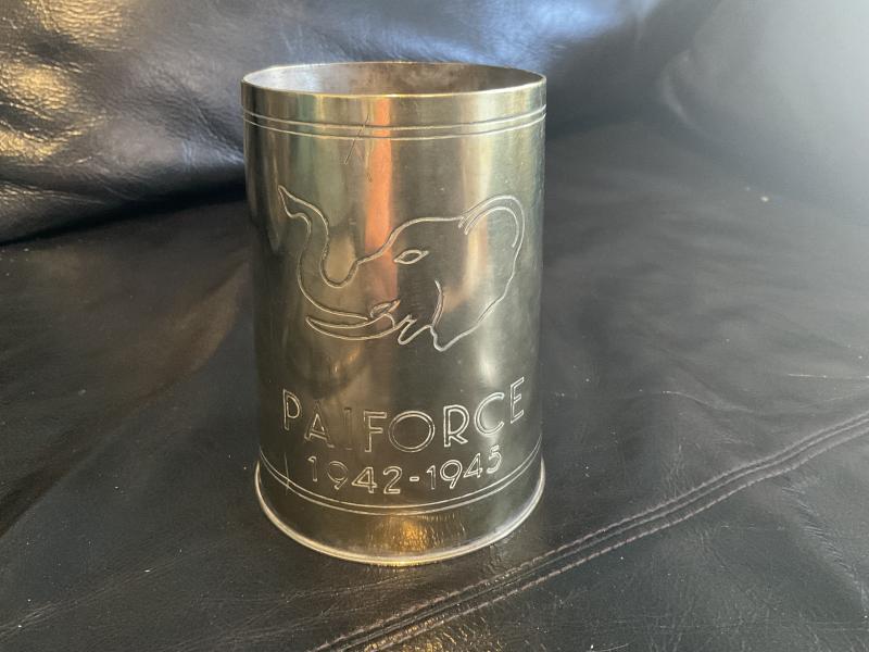 Gradia Militaria -  WW2 PAIFORCE 1942-45 brass tankard