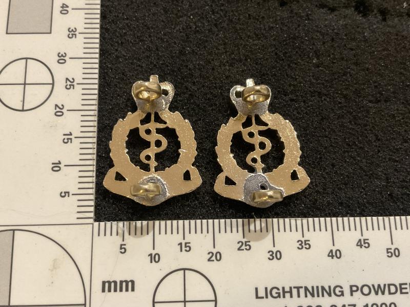 Rhodesian Army Medical Corps anodised collar badges