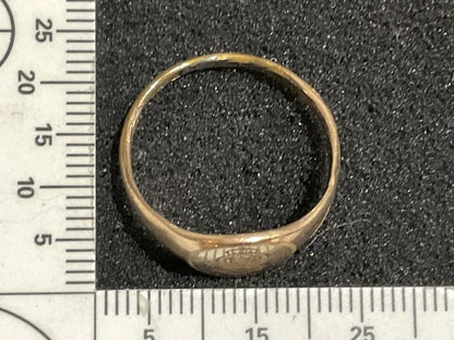 WW1/2 Essex Yeomanry gold signet ring