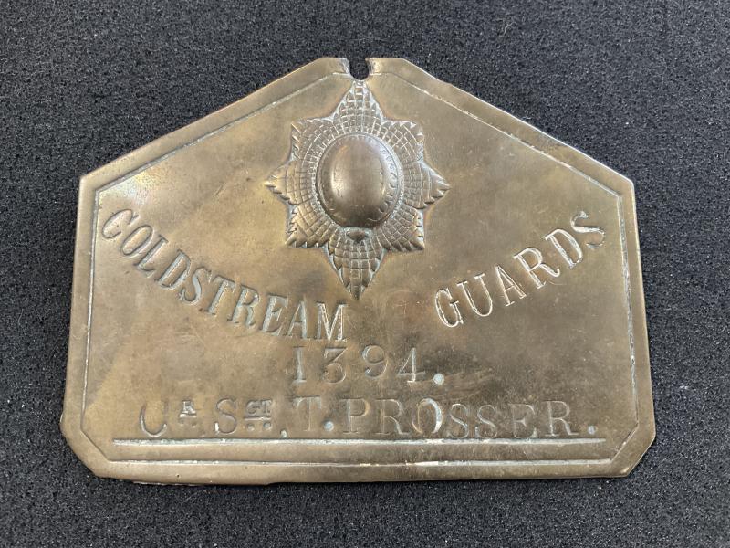 Gradia Militaria -  Boer War/ WW1 Coldstream Guards C. SGT bed plate
