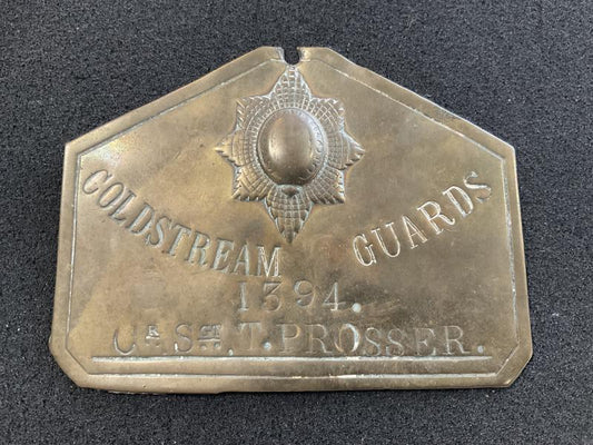 Gradia Militaria -  Boer War/ WW1 Coldstream Guards C. SGT bed plate