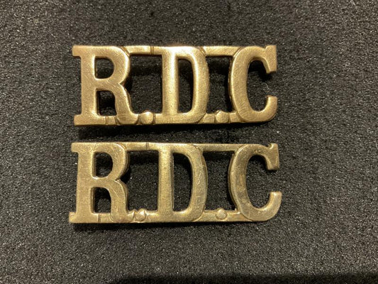 Gradia Militaria -  WW1 R.D.F (Royal Defence Corps) shoulder titles