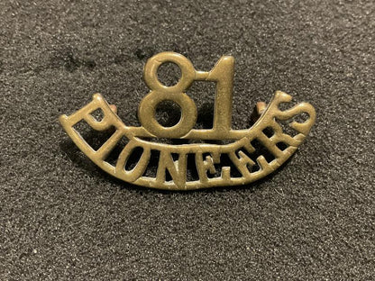 Gradia Militaria -  Indian Army, 81st Pioneers Regt 1903 -22