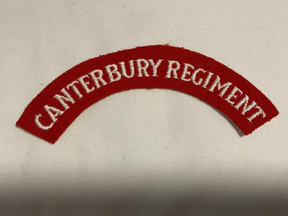 Gradia Militaria -  N.Z CANTERBURY REGIMENT cloth shoulder title