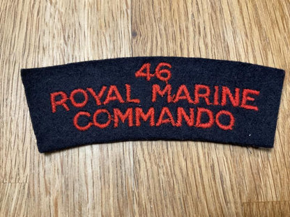 Gradia Militaria -  WW2 46 ROYAL MARINE COMMANDO cloth shoulder title