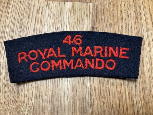 Gradia Militaria -  WW2 46 ROYAL MARINE COMMANDO cloth shoulder title