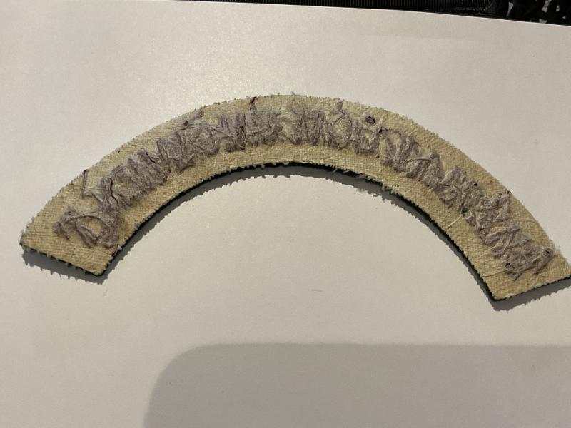 WW2 THE BALUCH REGIMENT cloth shoulder title