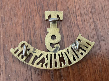 WW1 Territorial, T9 Manchester brass shoulder title