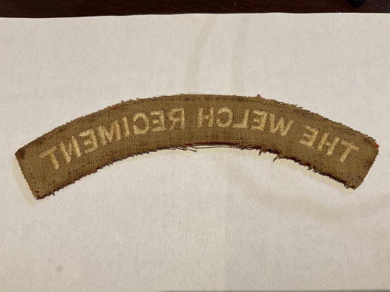 WW2 THE WELCH REGIMENT cloth shoulder title