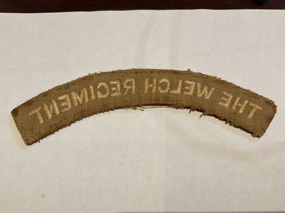 WW2 THE WELCH REGIMENT cloth shoulder title