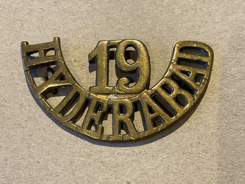 Gradia Militaria -  Indian Army 19th Hyderabad shoulder title