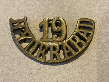 Gradia Militaria -  Indian Army 19th Hyderabad shoulder title