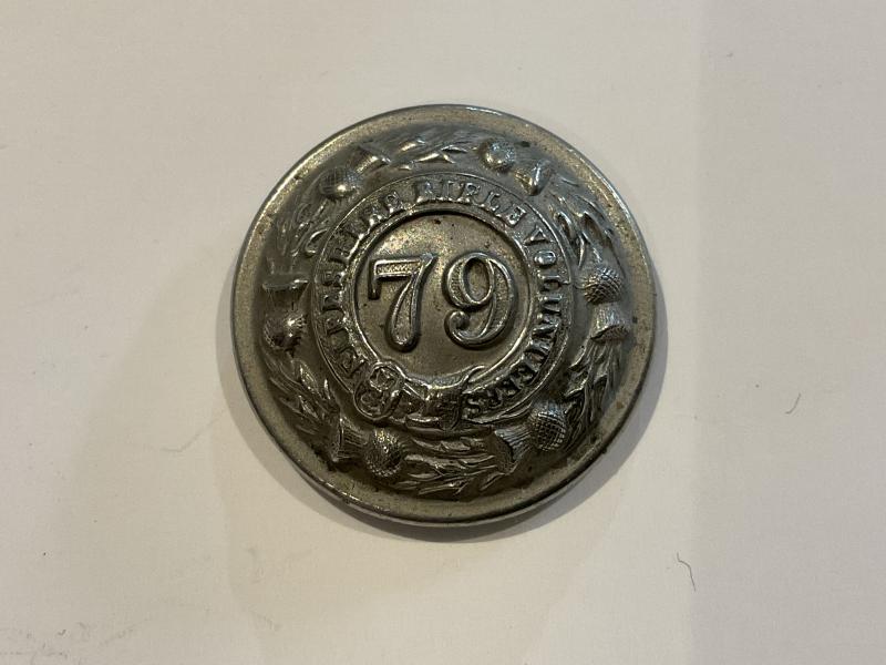 Gradia Militaria -  79th Fifeshire Rifle volunteers button .
