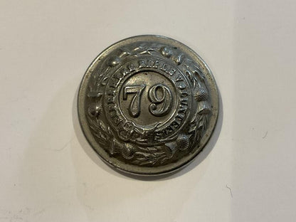 Gradia Militaria -  79th Fifeshire Rifle volunteers button .