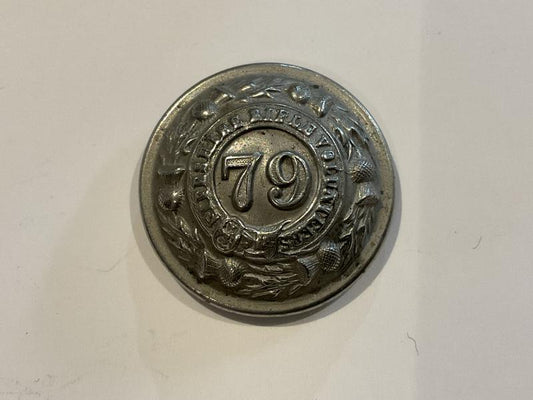 Gradia Militaria -  79th Fifeshire Rifle volunteers button .