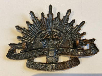 Australian Rising Sun hat badge by H.ARENDSEN