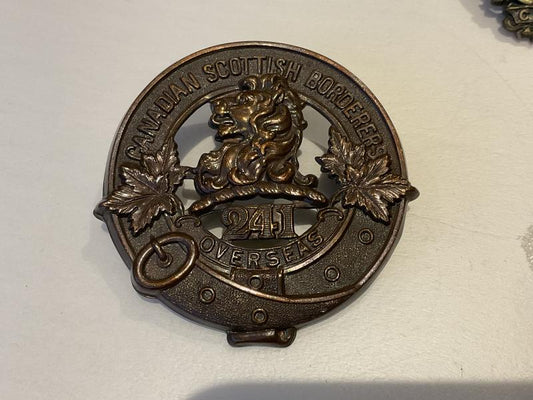 Gradia Militaria -  WW1 CEF 241st Infantry Batt (Canadian Scottish Borderers) Glengarry badge.