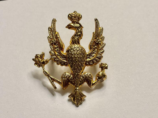Gradia Militaria -  14th/20th Kings Hussars gilded brass cap badge