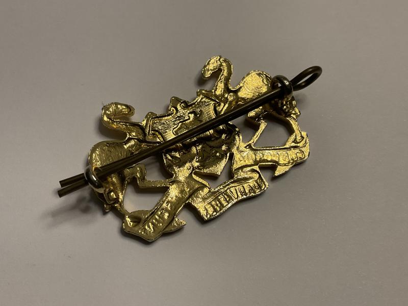 Merchant Taylors school O.T.C gilded brass cap badge