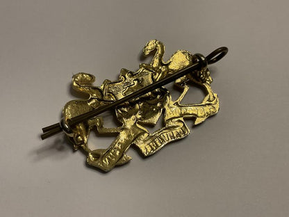 Merchant Taylors school O.T.C gilded brass cap badge