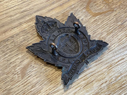 Canadian; The Perth Regiment cap badge.