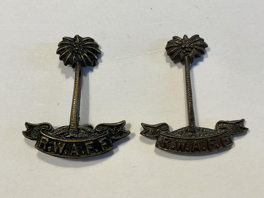 Gradia Militaria -  WW2 R.W.A.F.F Officers service dress collar badges