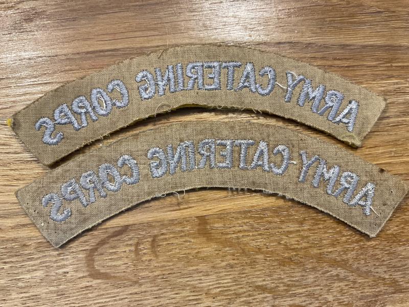 Army Catering Corps (ACC) shoulder titles,matching pair.