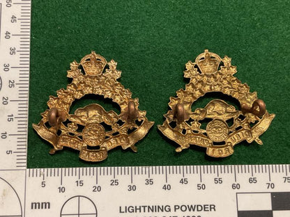 Canadian Militia; 92nd Dorchester Regiment collar badges