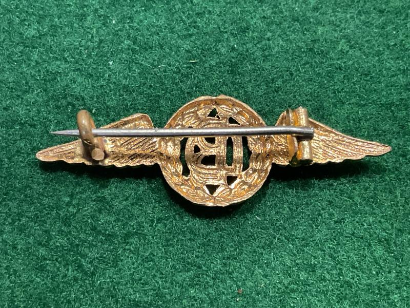 RAF Dental Branch brass brooch backed collar badge