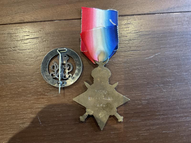 Mons Star & SWB; DRV A.G PIDLER ASC/RFA/Railway supply.