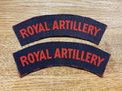Gradia Militaria -  WW2 Printed ROYAL ARTILLERY shoulder titles