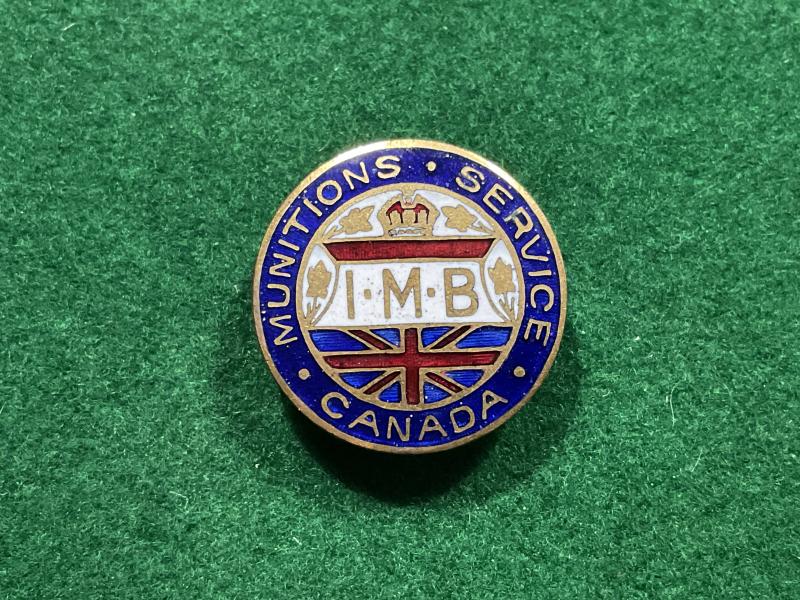 Gradia Militaria -  WW1 Canada Munitions Service lapel badge