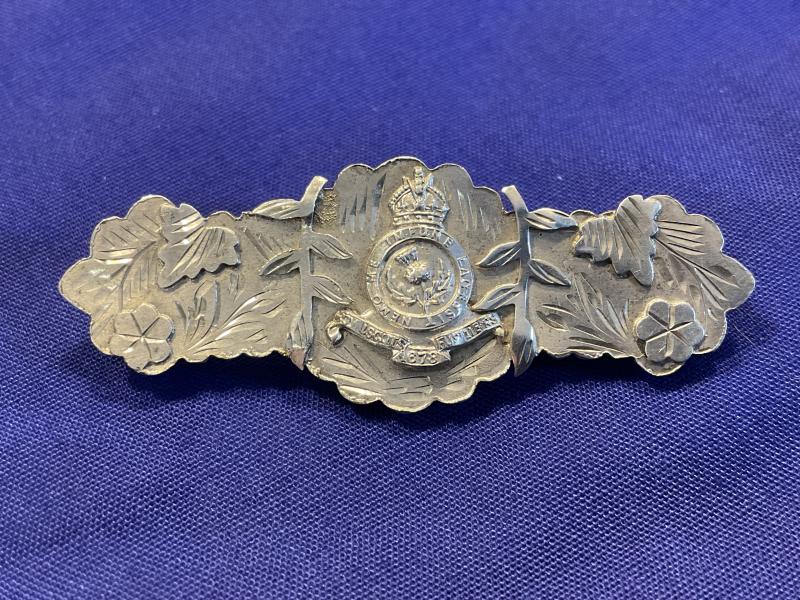 Gradia Militaria -  Royal Scots Fusiliers 1913 hallmarked silver sweetheart