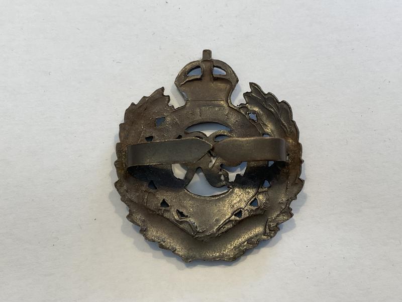 WW2 Royal Engineers officers service dress cap badge.