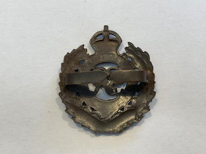 WW2 Royal Engineers officers service dress cap badge.