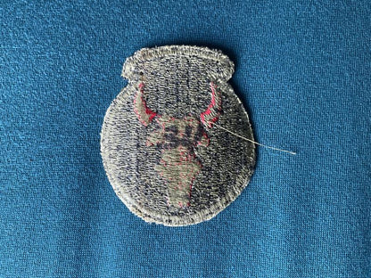 WW2 U.S Army 34th Infantry Division green back patch.