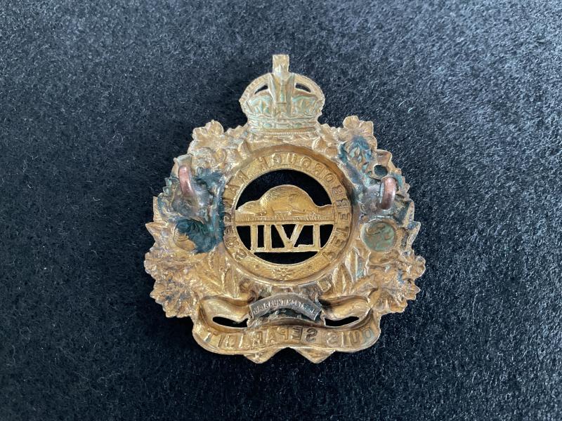 Canadian 57th Infantry Bt, (Peterborough Rangers) cap badge
