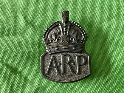 Gradia Militaria -  1936 hallmarked silver A.R.P badge by Robert Johnson.