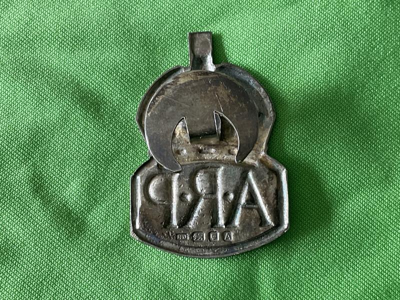 1936 hallmarked silver A.R.P badge by Robert Johnson.