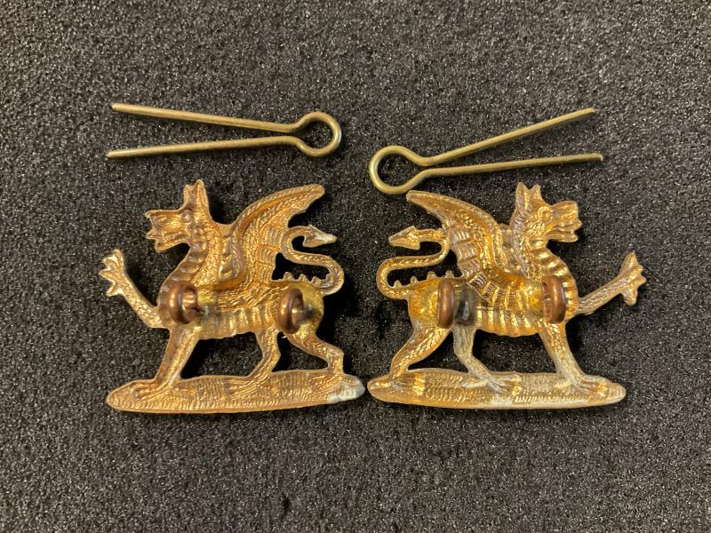 WW1 The Buffs (Royal East Kent Regiment) collar badges.