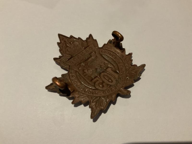 WW1 C.E.F 105th Infantry Battalion cap badge.
