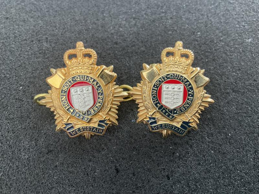 Gradia Militaria -  Officers Royal Logistics Corps collar badges.