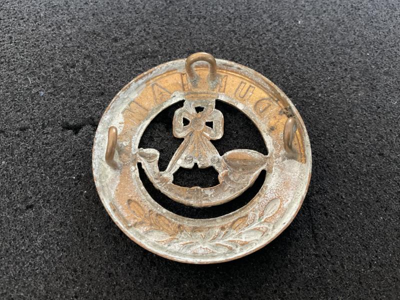Victorian Durham Light Infantry helmet plate centre.