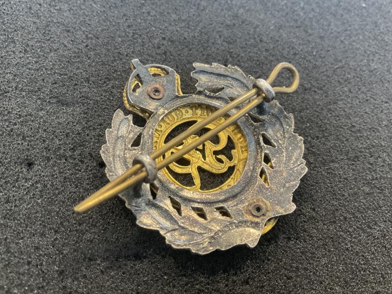 George VI Royal Engineers officers cap badge by Gaunt.