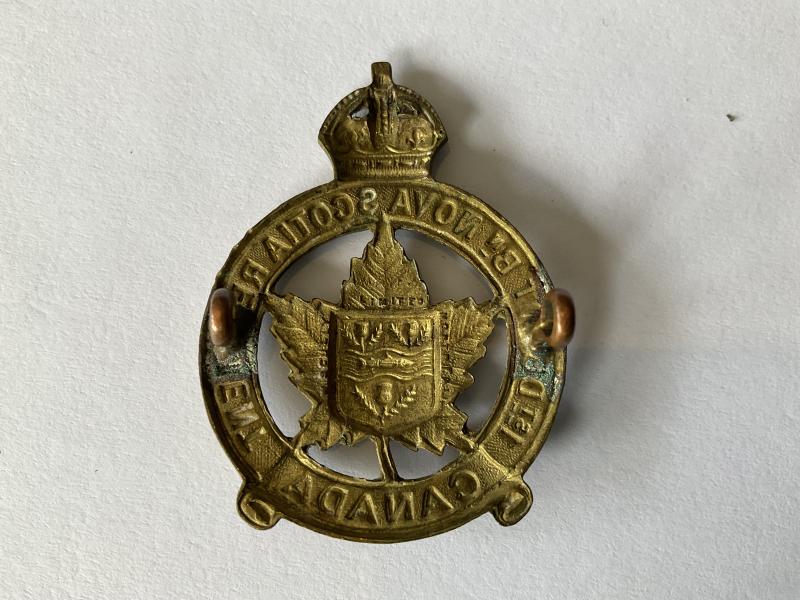 WW1 C.E.F 1st Depot Battalion , Nove Scotia Regiment cap badge.