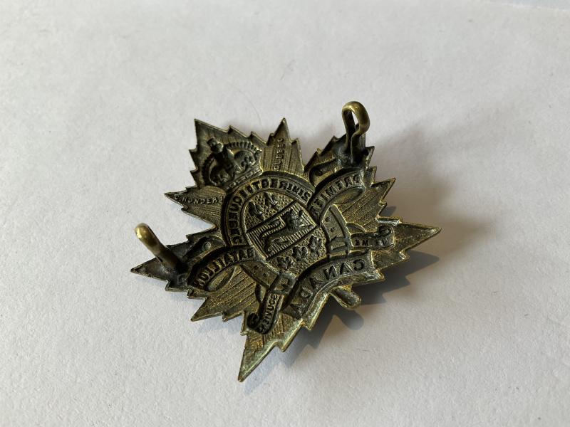 WW1 C.E.F 2nd Quebec Regt, Depot Battalion cap badge