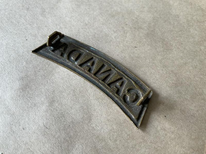 WW1 British made CANADA other ranks shoulder title.