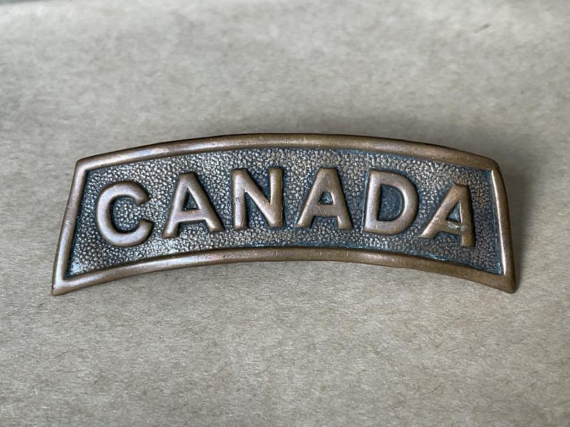 Gradia Militaria -  WW1 C.E.F CANADA shoulder title by SCULLY